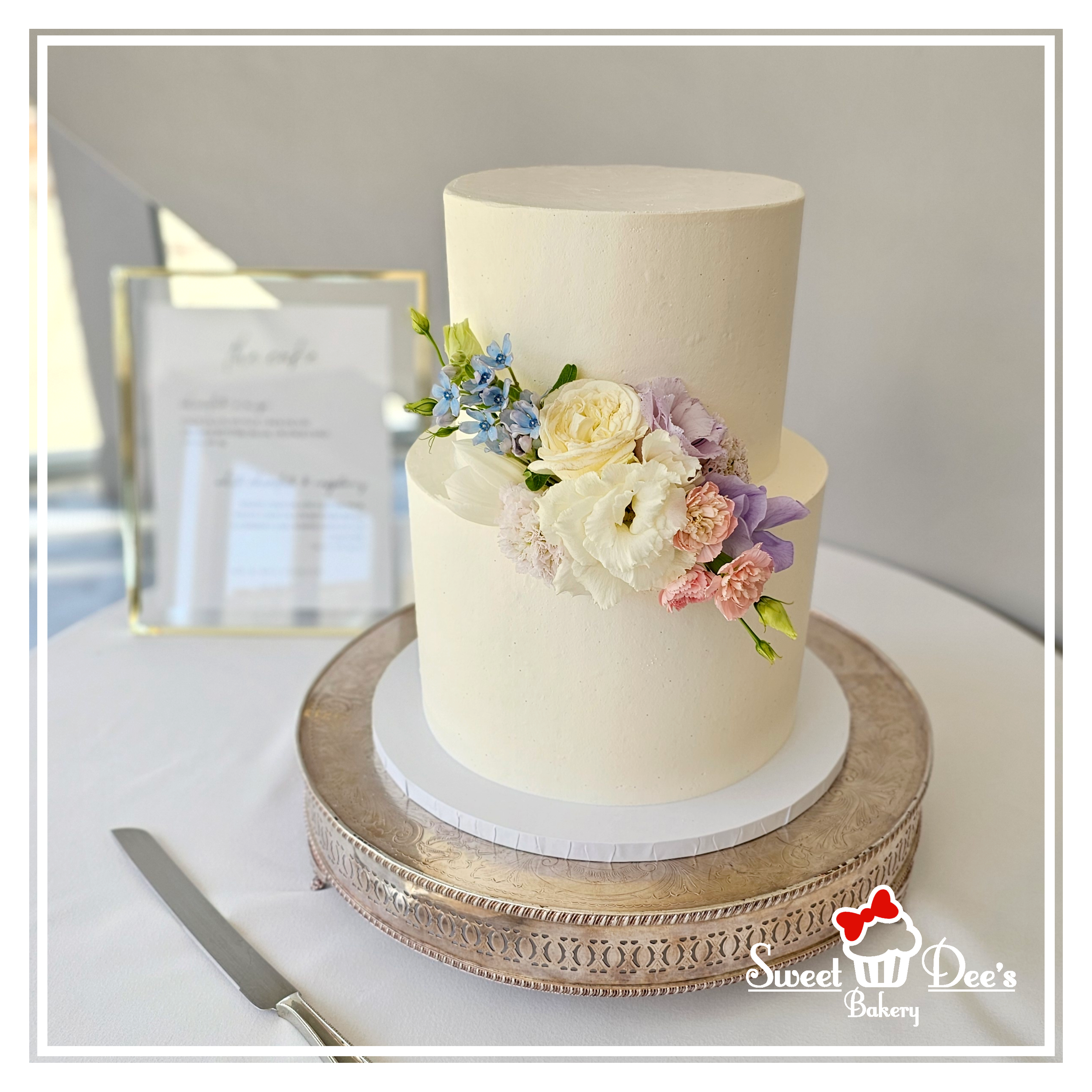 Fresh Floral Wedding Cake