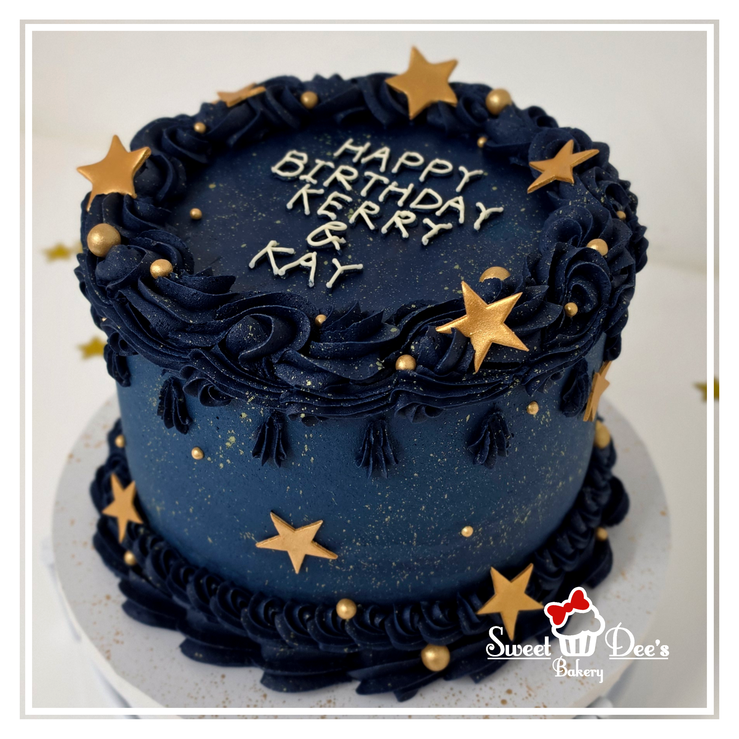 Midnight Witches Night Sky Vegan Birthday Cake