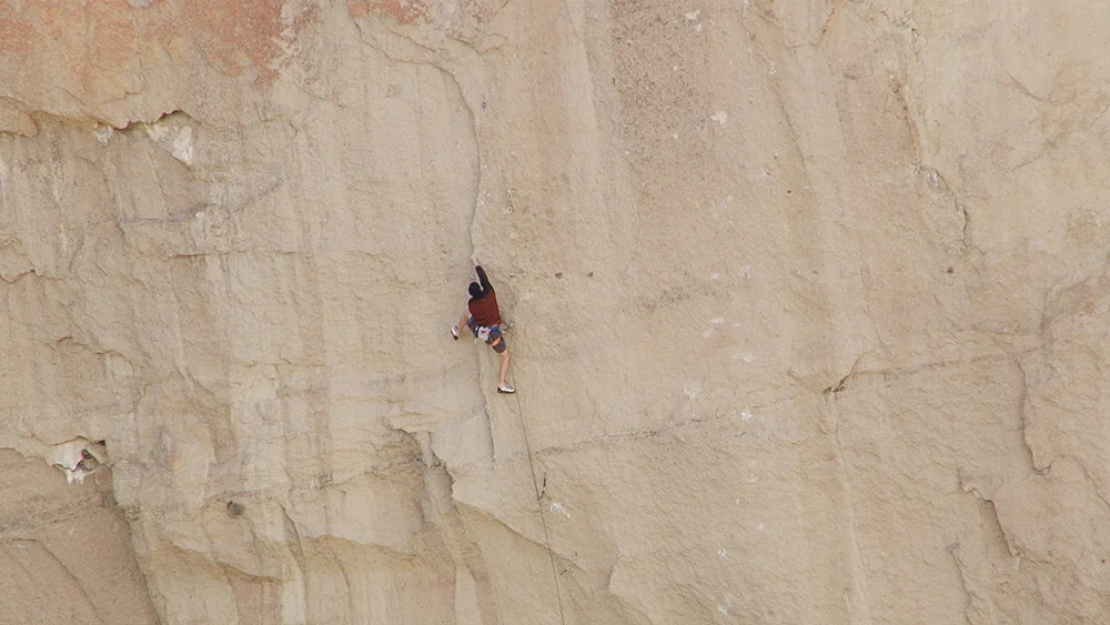 climber on Picnic Lunch Wall at Smith Rock State Park