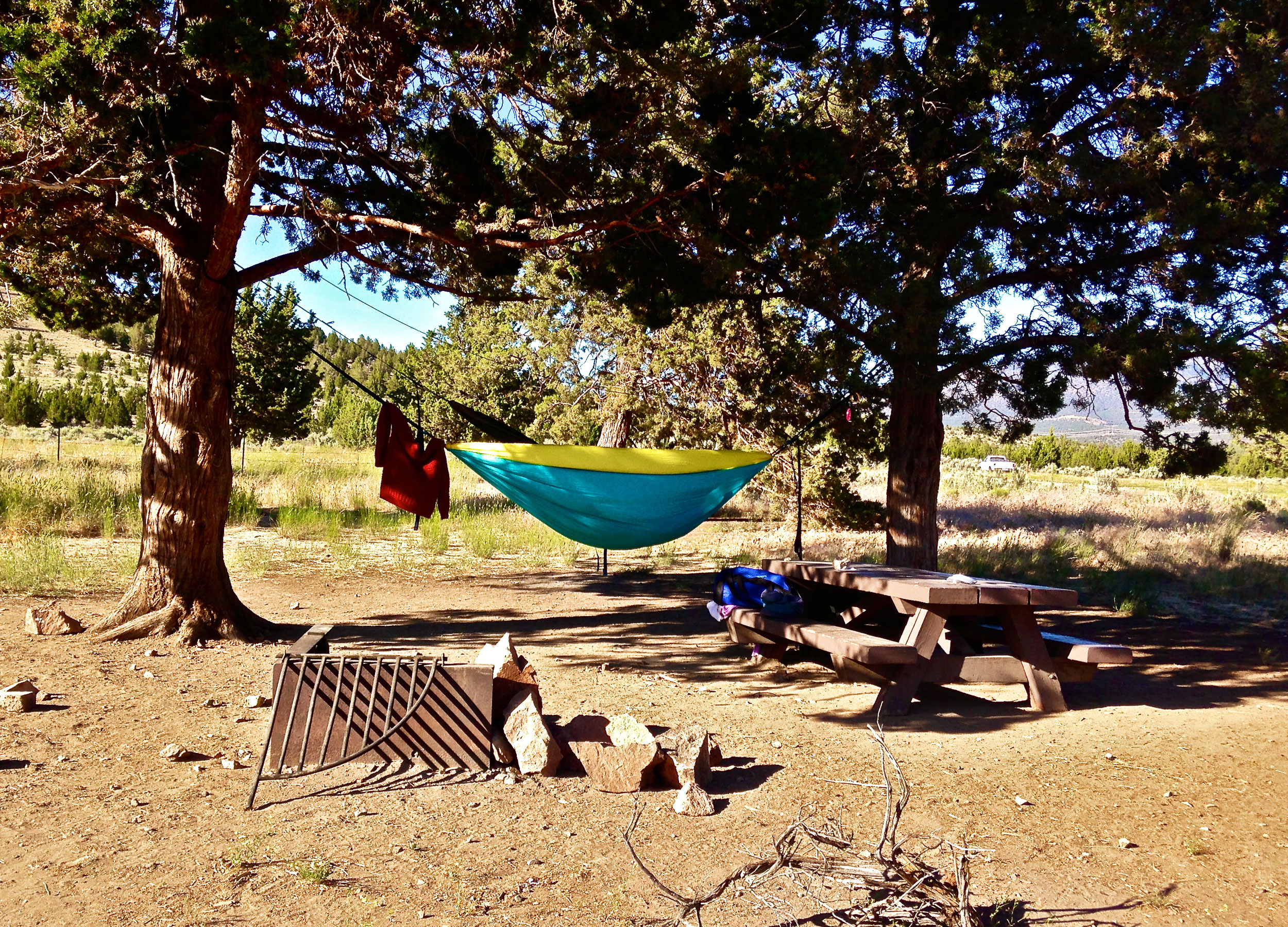 some sites have trees that make good hammock spots at Skull Hollow Campground