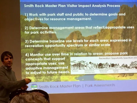 OPRD Park planner describes the planning process at the first public meeting