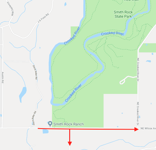 current spillover parking in residential areas along Smith Rock State Park