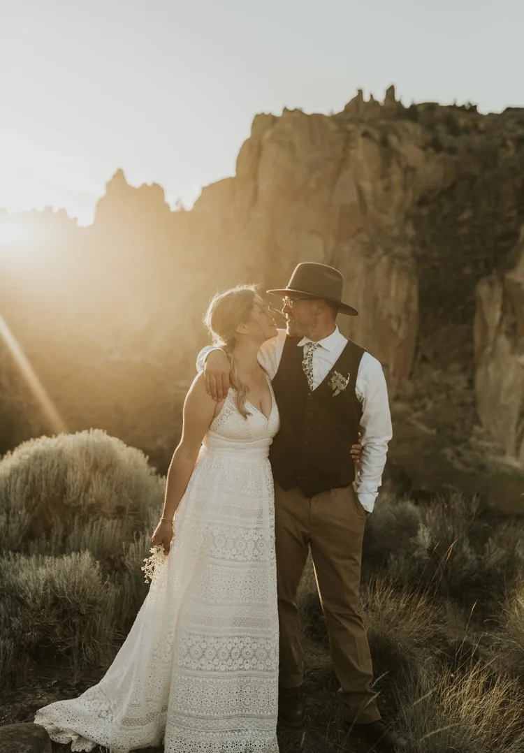 Newlyweds Kacey and Matt Davey. Photograph by Sydnee Marie .