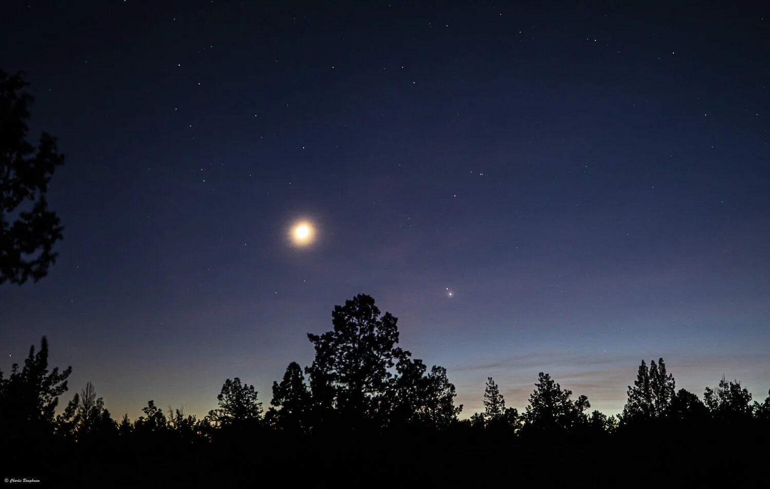 Jupiter and Saturn after sunset on 12/17