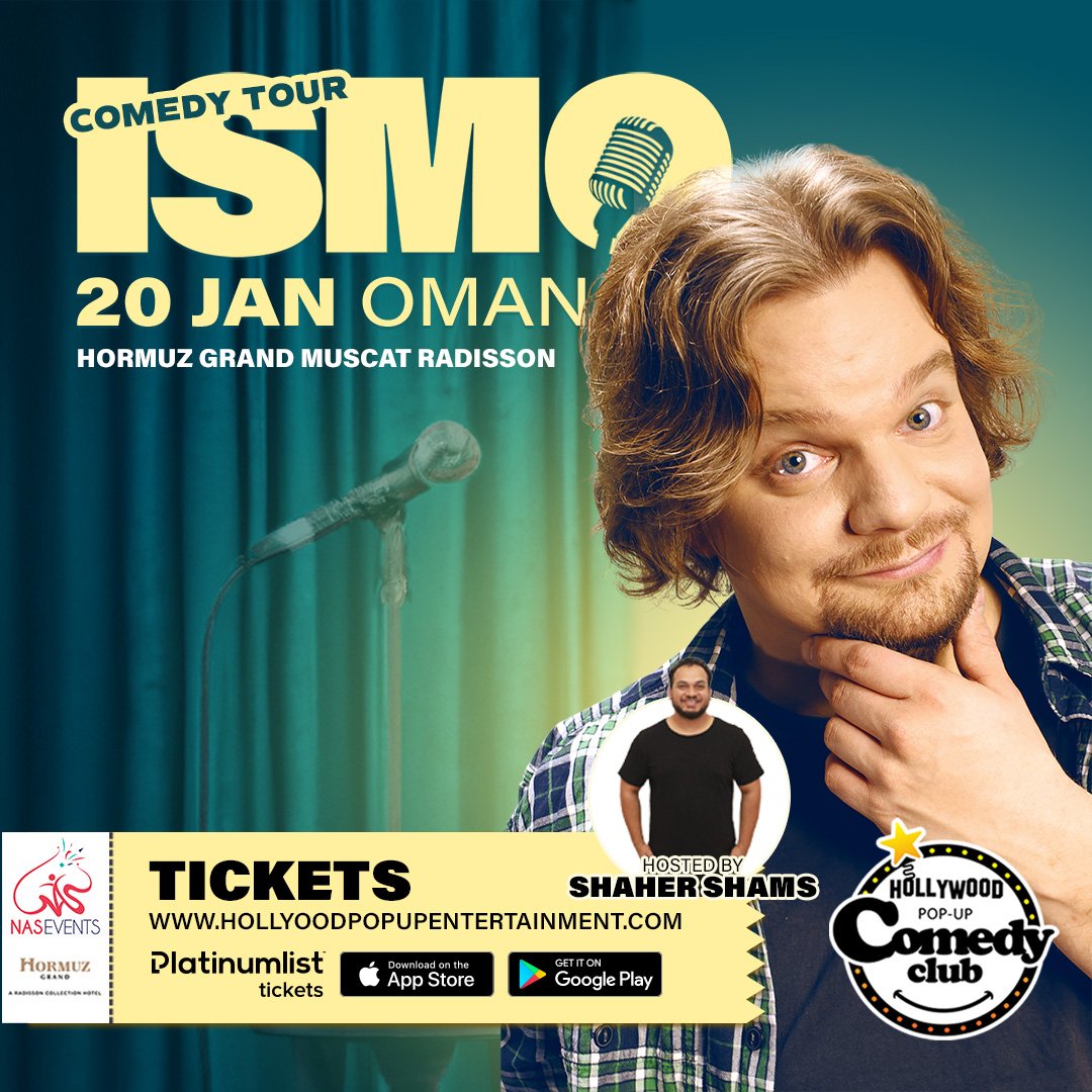 Finnish standup comedian Ismo live in Oman on his Middle East Comedy Tour