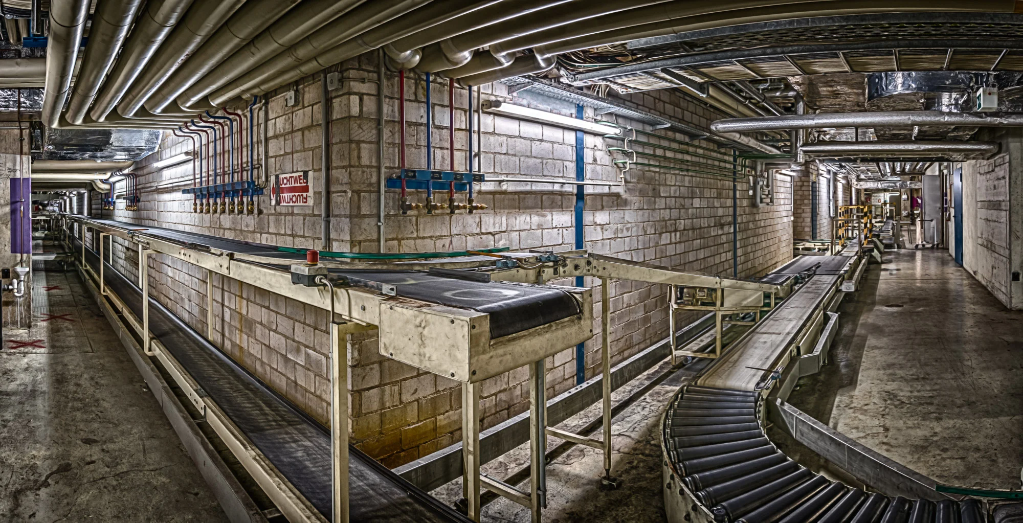  Untergrund, Förderband, Lost Place, Plattenwald, HDR, Waschstraße 