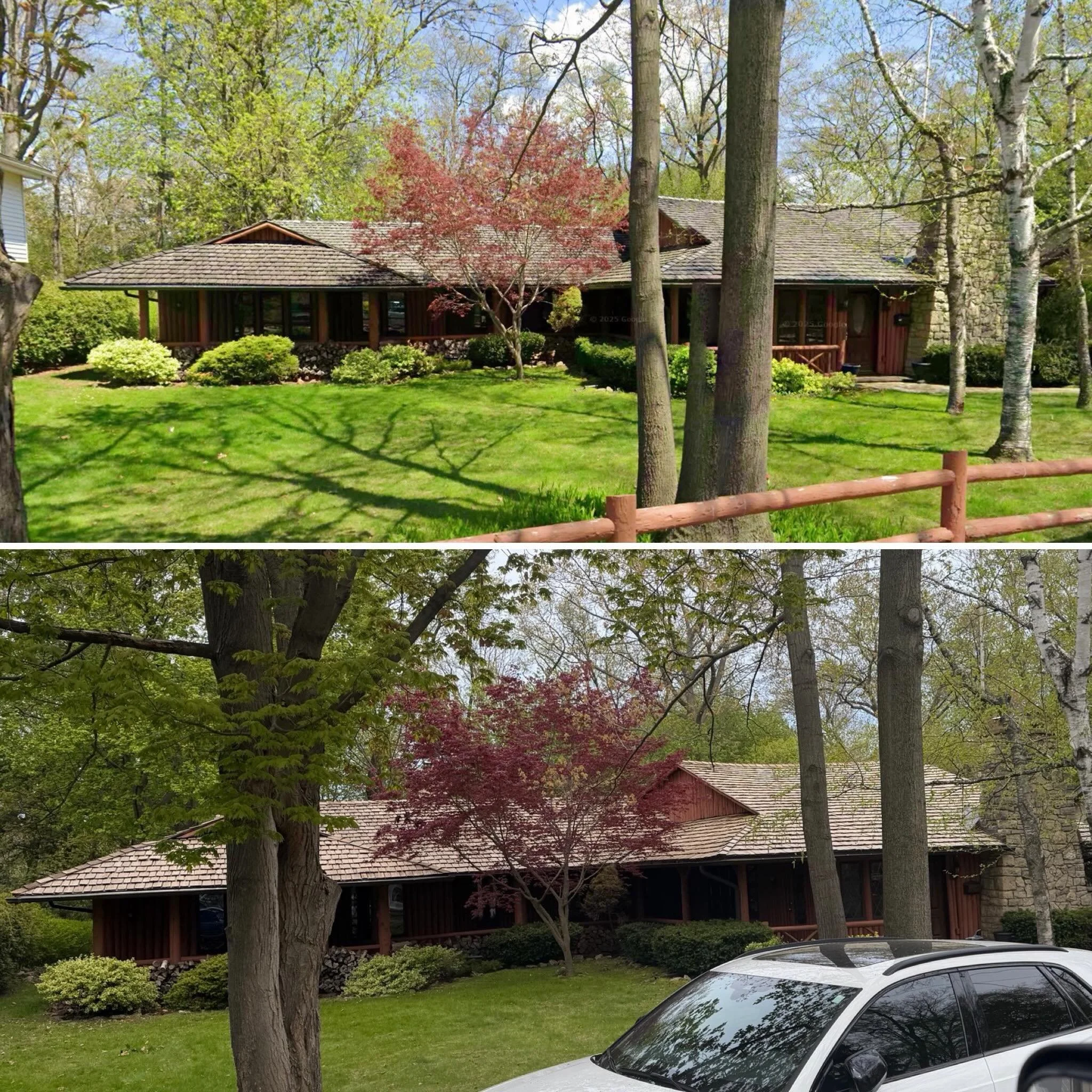 An older home in Burlington that came up amazing!  It was a sunny day, but still cold!!