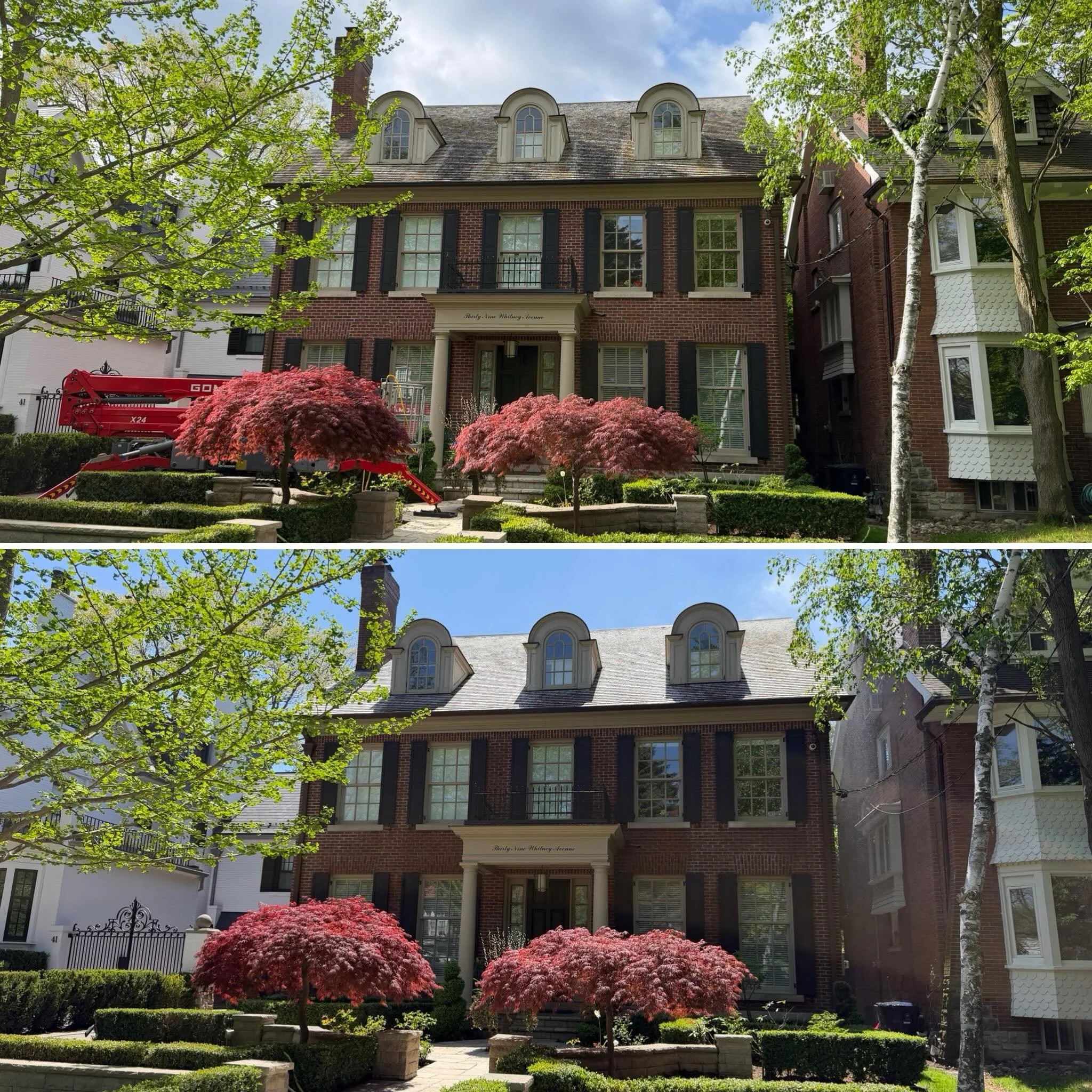 A beautiful home in downtown TO that came up amazing!  What a hot, humid day!