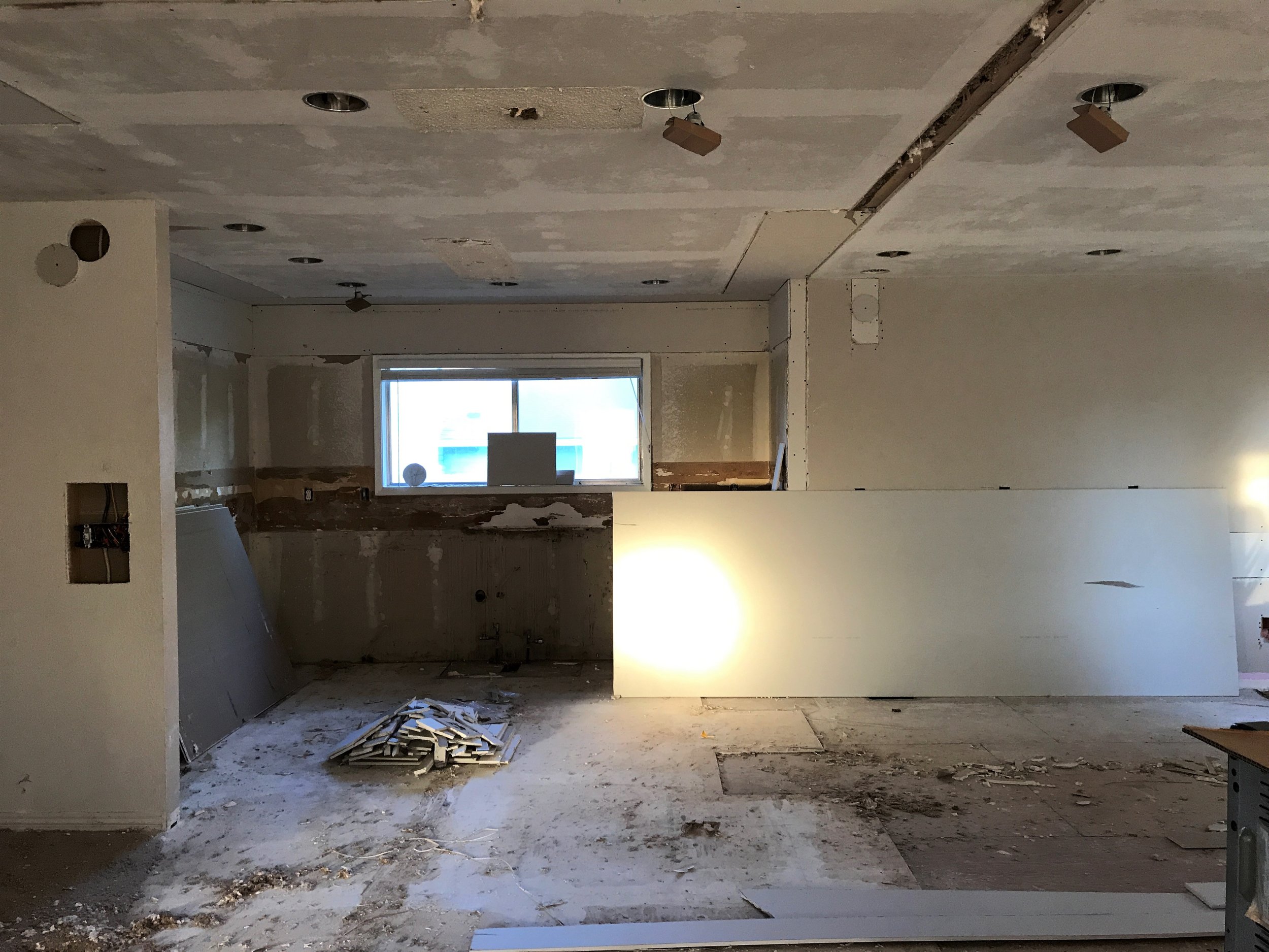 Here is our past and future kitchen.