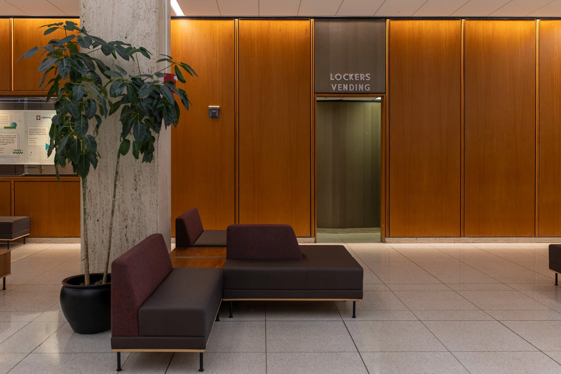 University of Indiana library foyer