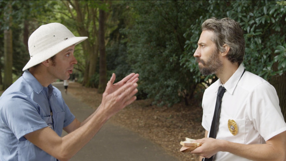 Jed Arkley as Randy and Travis Abels as Ezra Blue