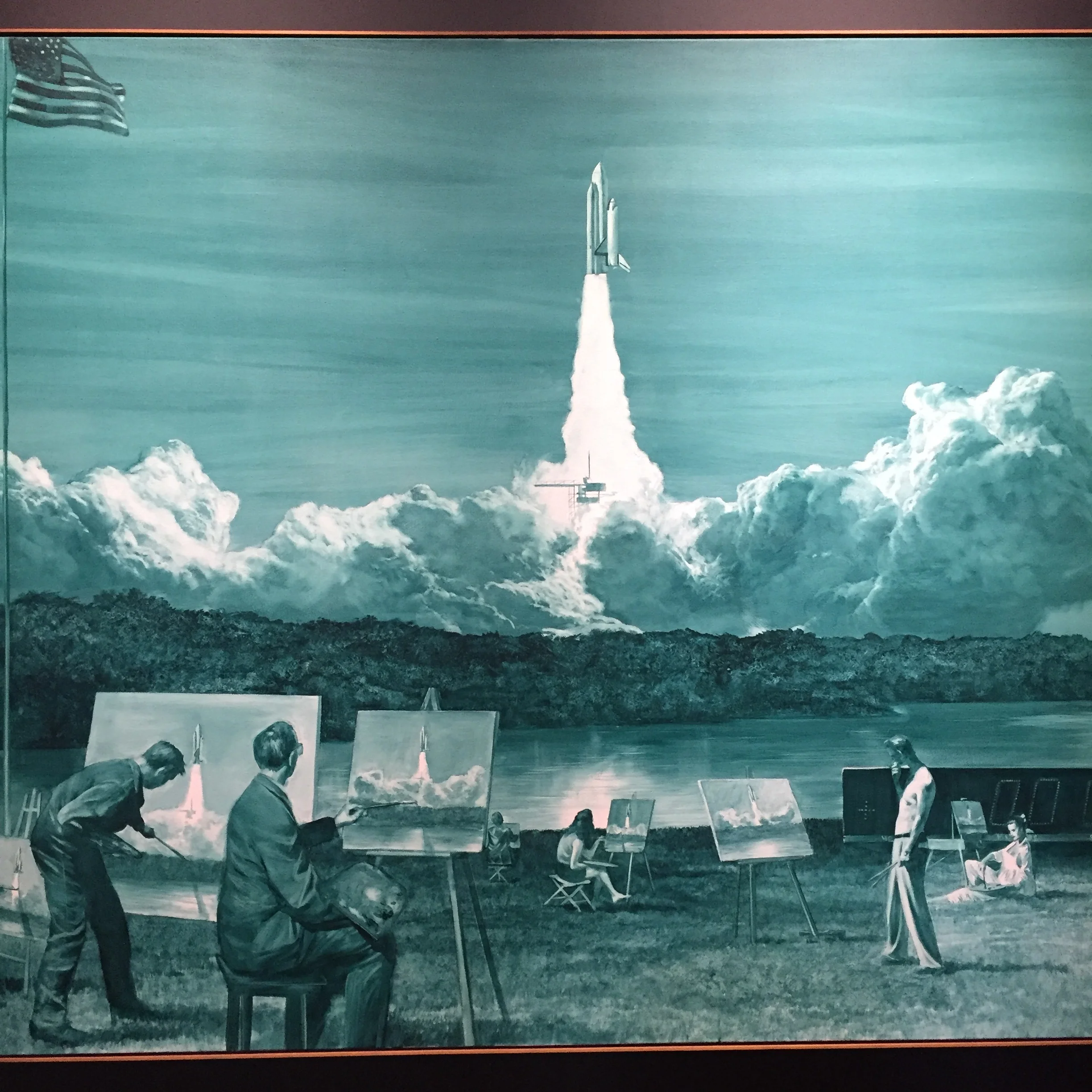 Mark Tansey, Action Painting II (1984). I stopped and staired at this work a long time. It really moved me. I have to go back to the museum to look at it again.