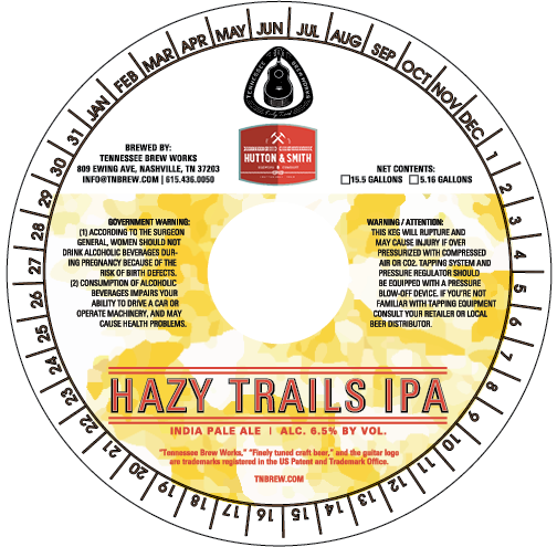 Hazy Trails IPA by Tennessee Brew Works