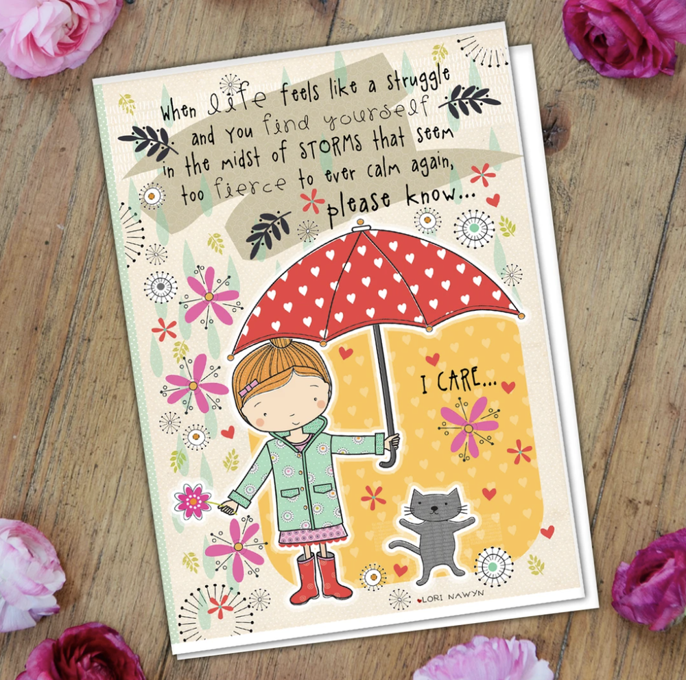 Midway Wool Company - New - I Care Sympathy and Encouragement Card