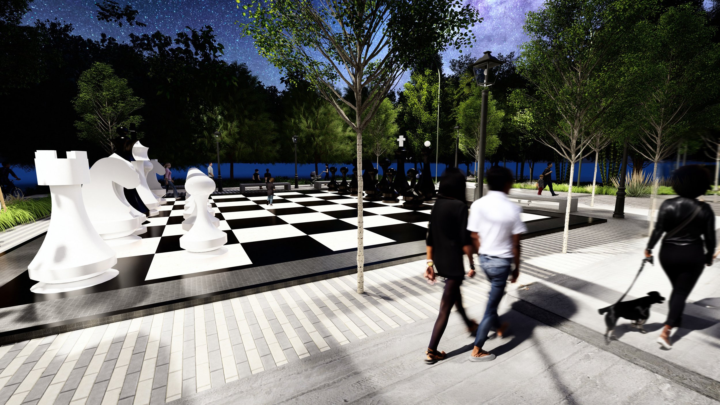 Life-Sized Chess Installation