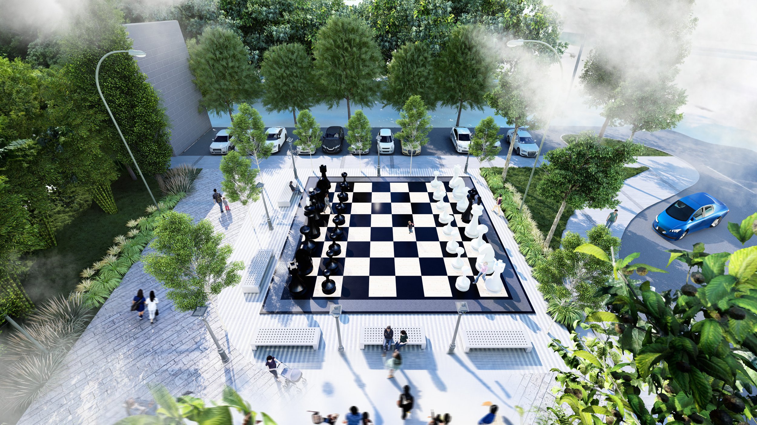 Life-Sized Chess Installation