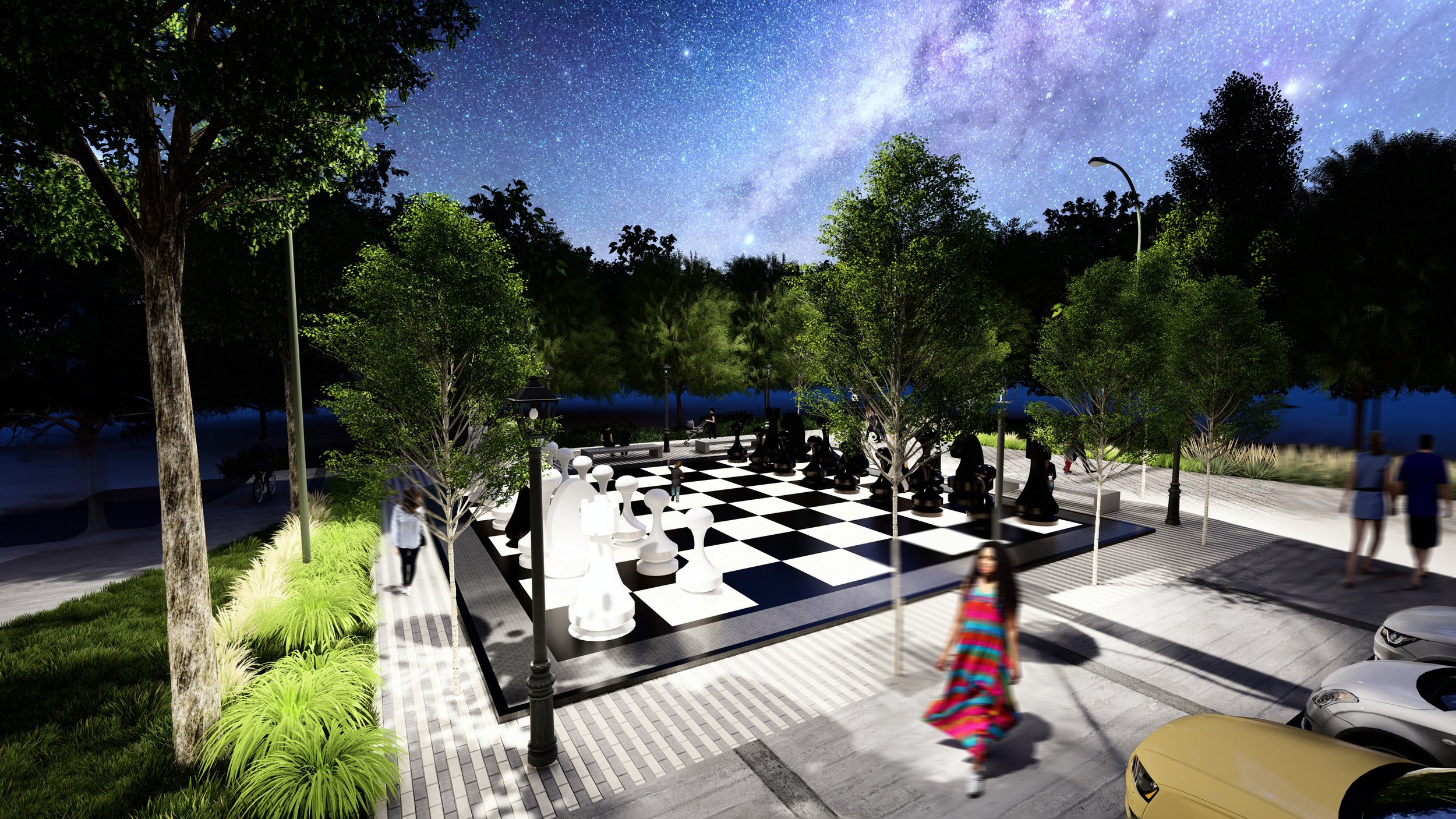 Life-Sized Chess Installation