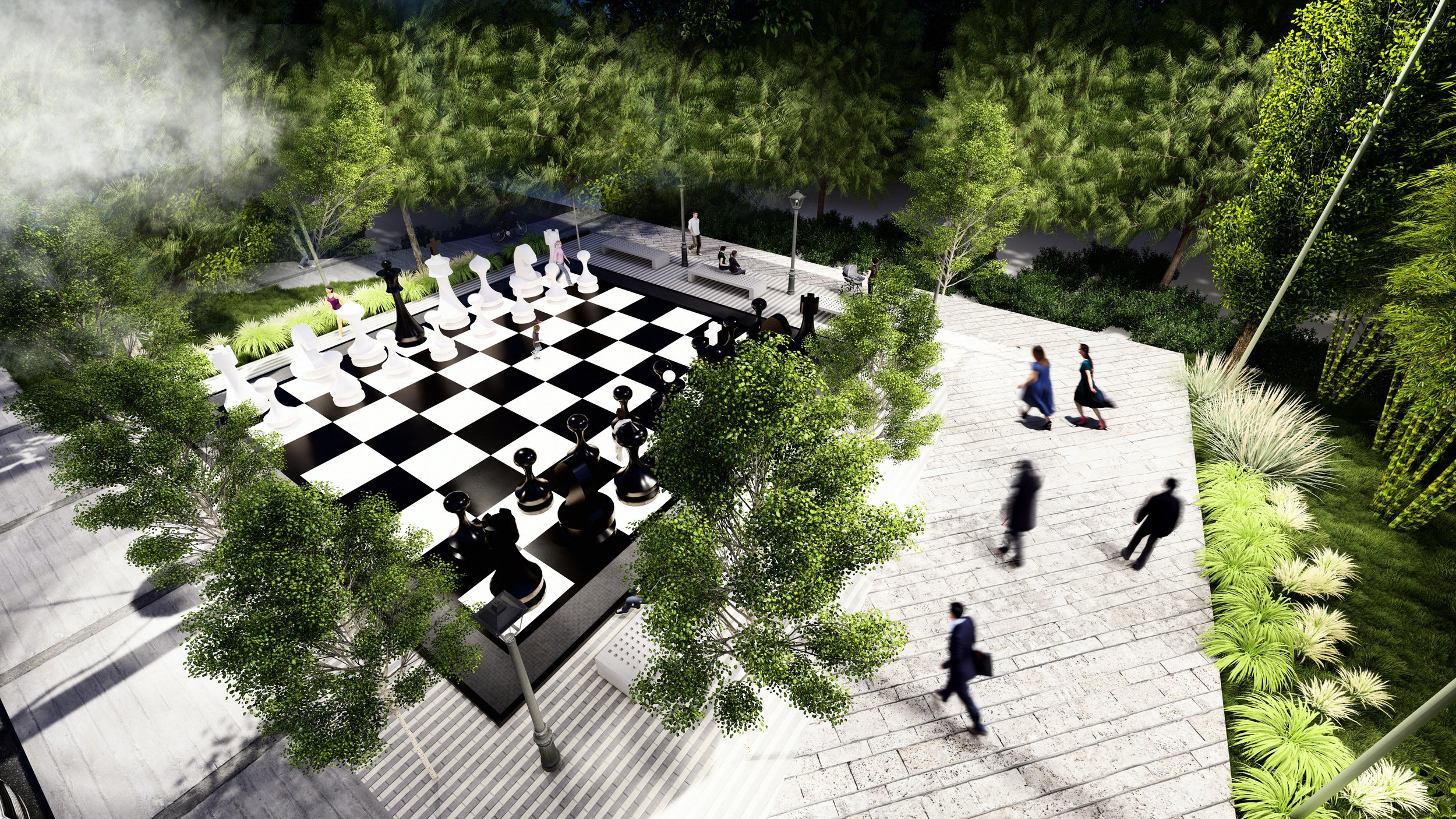 Life-Sized Chess Installation