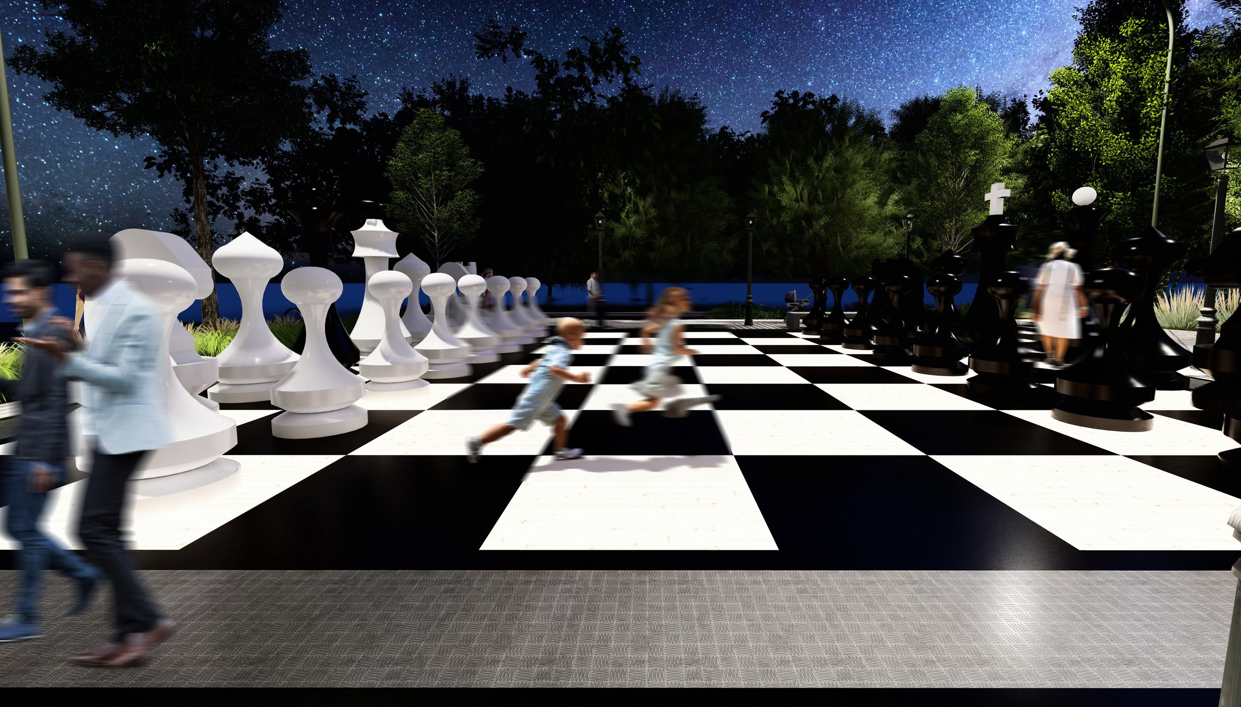 Life-Sized Chess Installation