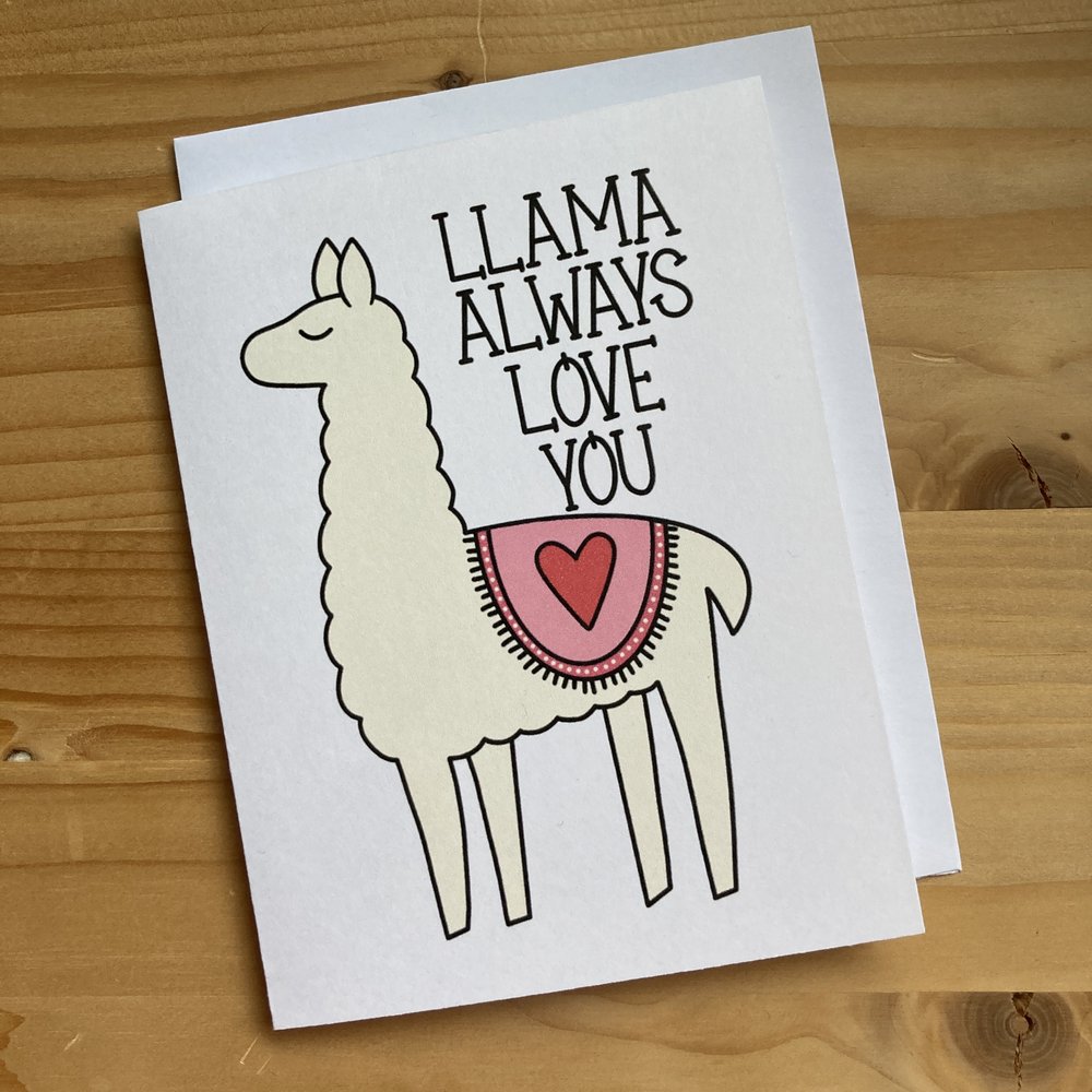 Craftinista　—　Card　Llama　You　Love　Always　Girl