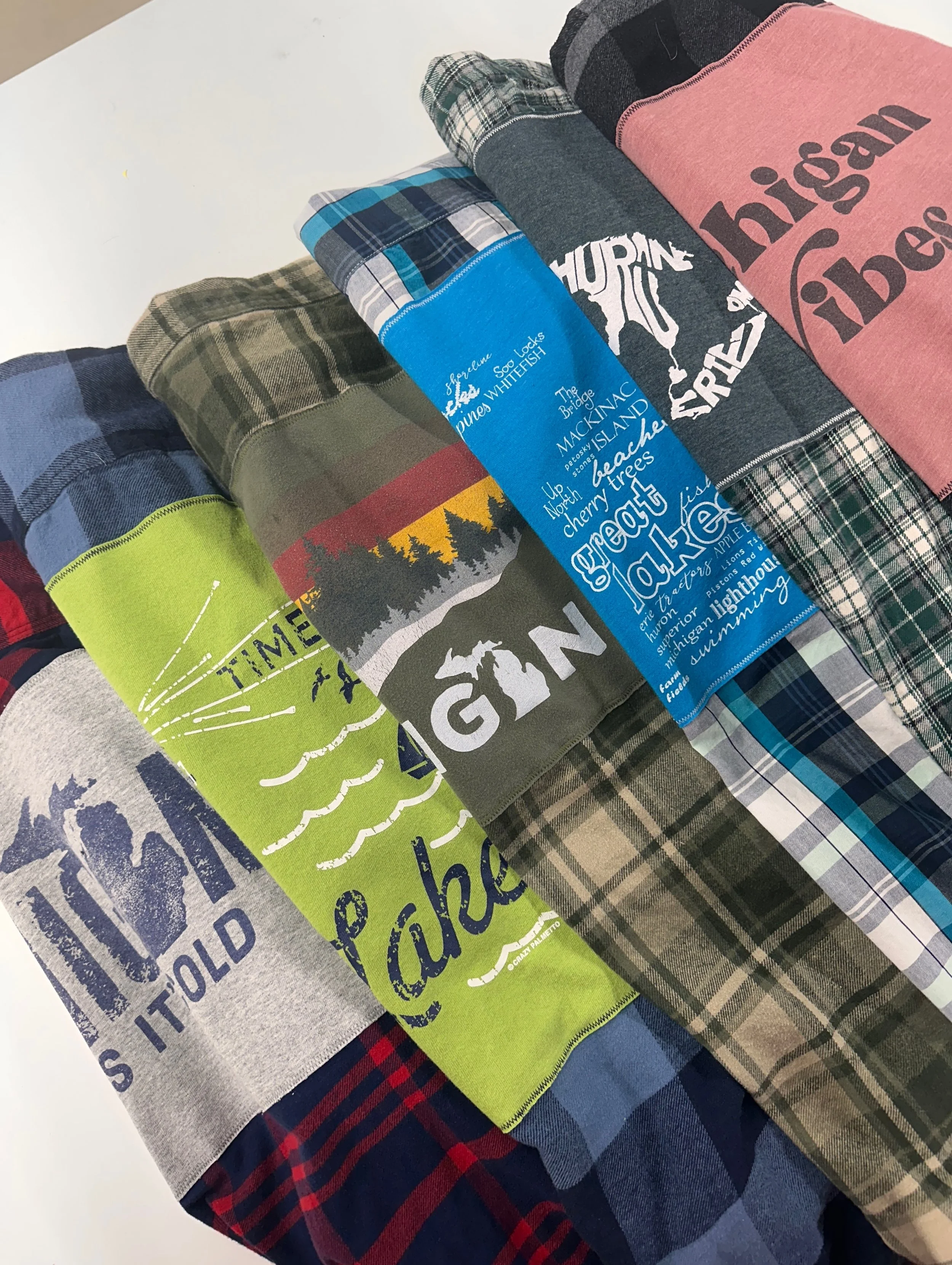 fall is in the air, so i&rsquo;m making all the flannels for @dancingeyegallery 🍂
