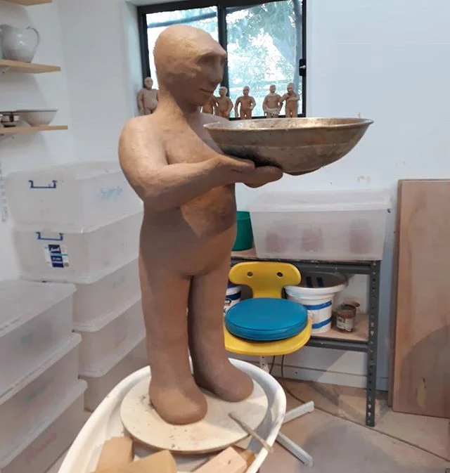 'Circe', via J W Waterhouse. 
Work in progress for @bowerbird.au all the way in November. ,
,
#wip #ceramicsculpture #adelaideceramics #bowerbirddesignmarket #feeneysclay #walkerceramics #australianceramics