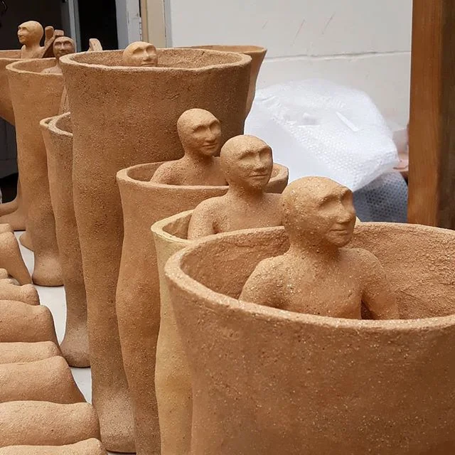 Looking forward to @bowerbird.au .

7 inch guys in Harry High Planters.

#ceramics #ceramicsculpture #adelaideceramics #bowerbirddesignmarket #ch_ceramics #australianceramics #gardensculpture #planters #buysa #shoplocal