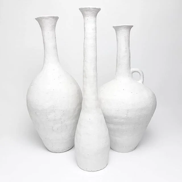 New work. Commission for Edwina. The start of something new (for me). #ceramics #australianceramics #adelaideceramics #ceramicsculpture #newpots #handbuiltpottery #icywhite #quitelikethemevenifidosaysomyself