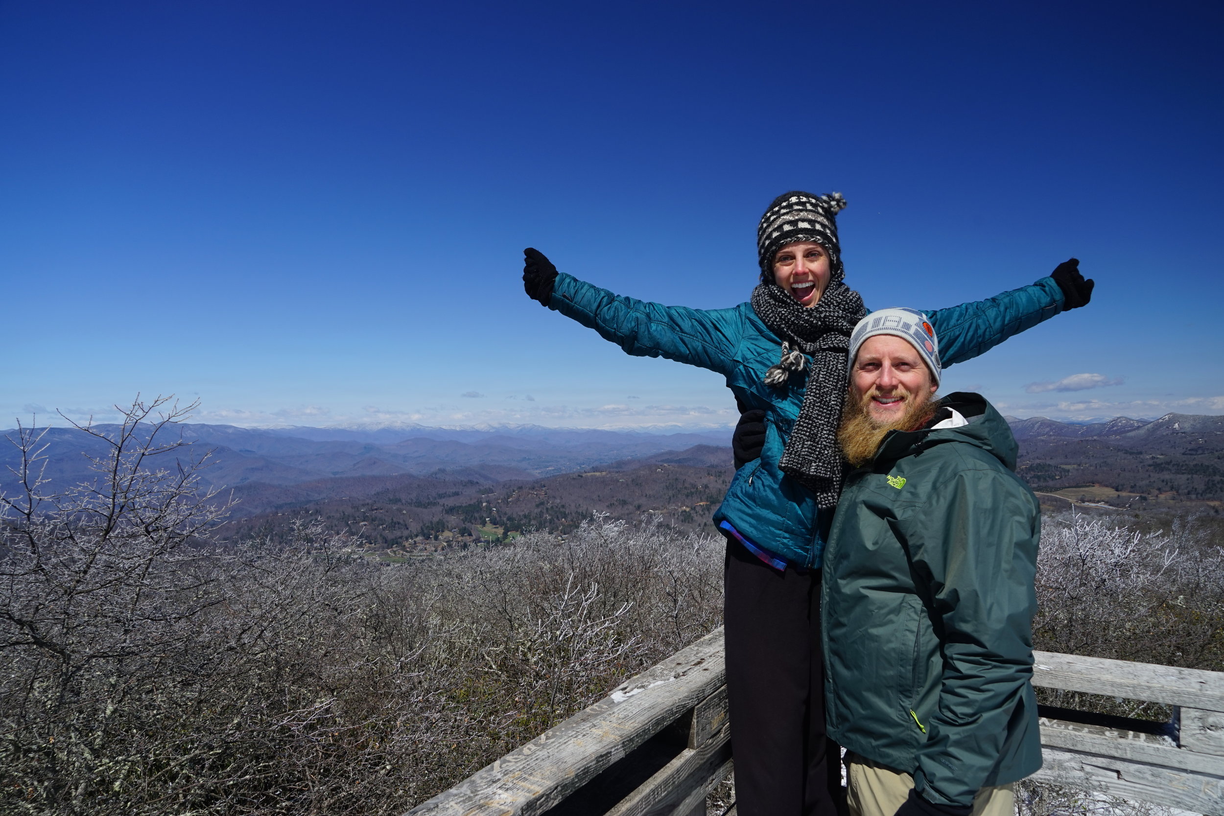 At the observation deck on Rabun Bald