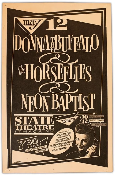 Poster from the benefit show at the State Theater in 1990 that inspired the creation of the GrassRoots Festival the following year.