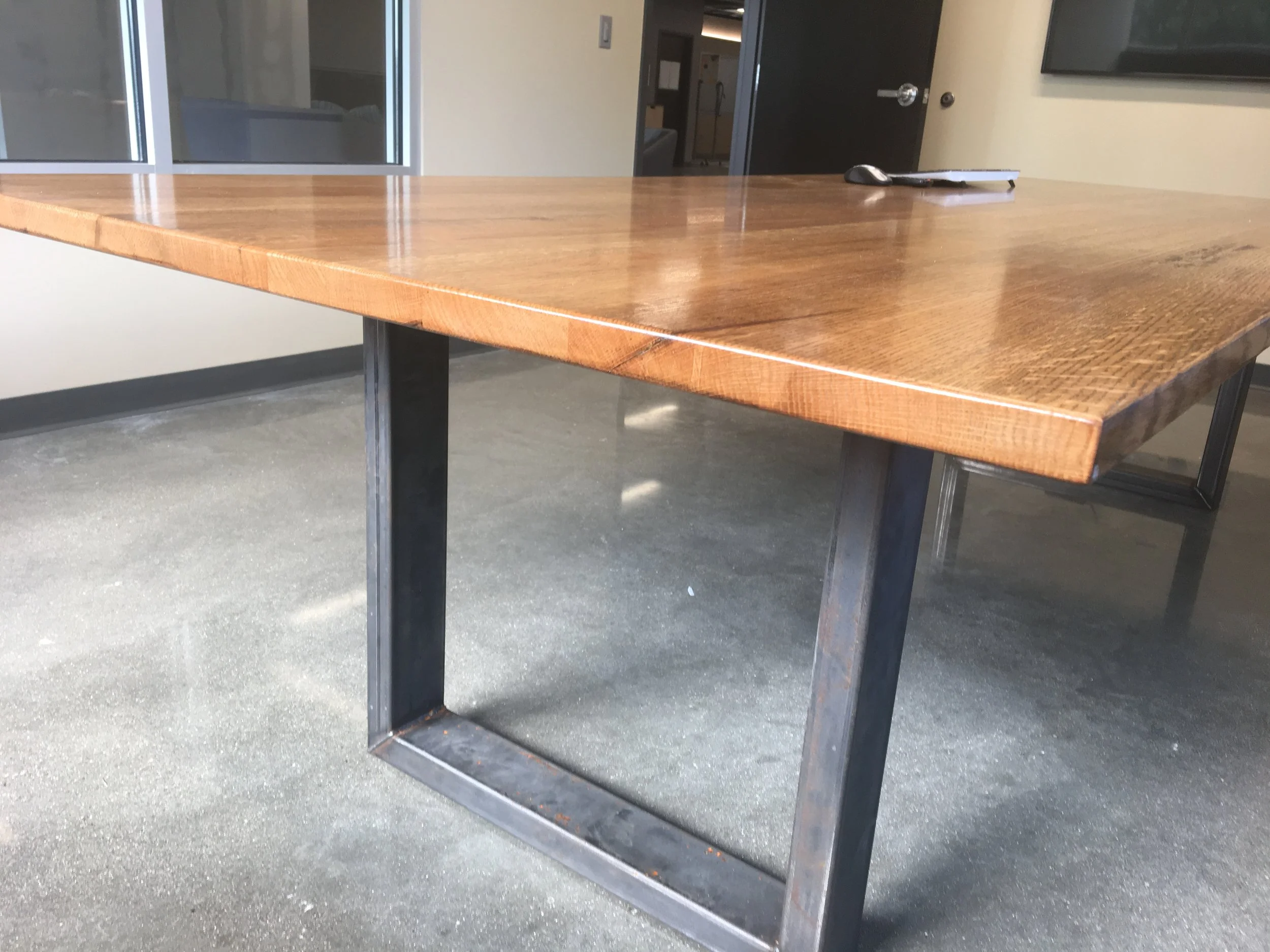 8' Conference table -  quartersawn red oak