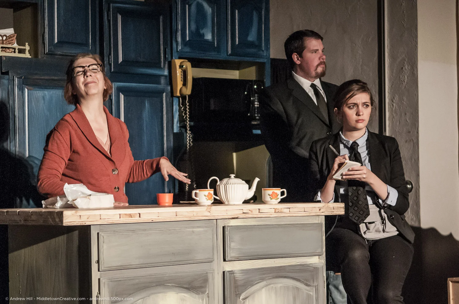 Kelli Tatum as Nora, Tom Sorenson as Mike & Jane Sterk as Dian