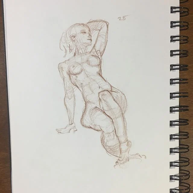 Figs today #sketchbook #figuredrawing #coloredpencil #pen