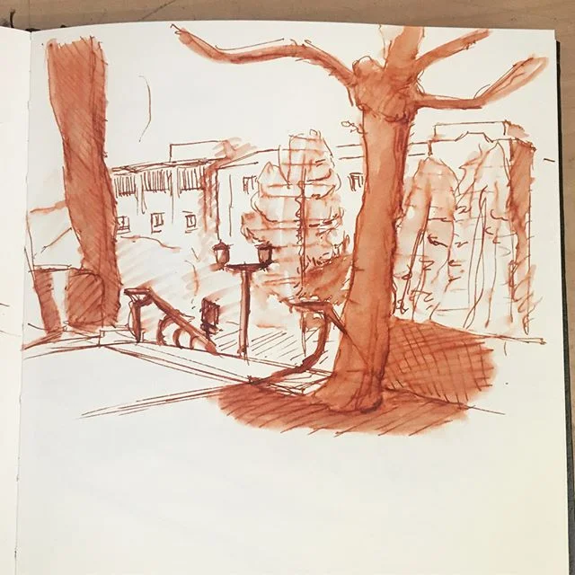 Berkeley sketches #inkwash #sketchbook
