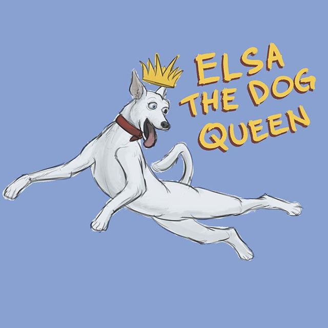 I guess it&rsquo;s safe to post this now, @topramendoodles #elsathedogqueen