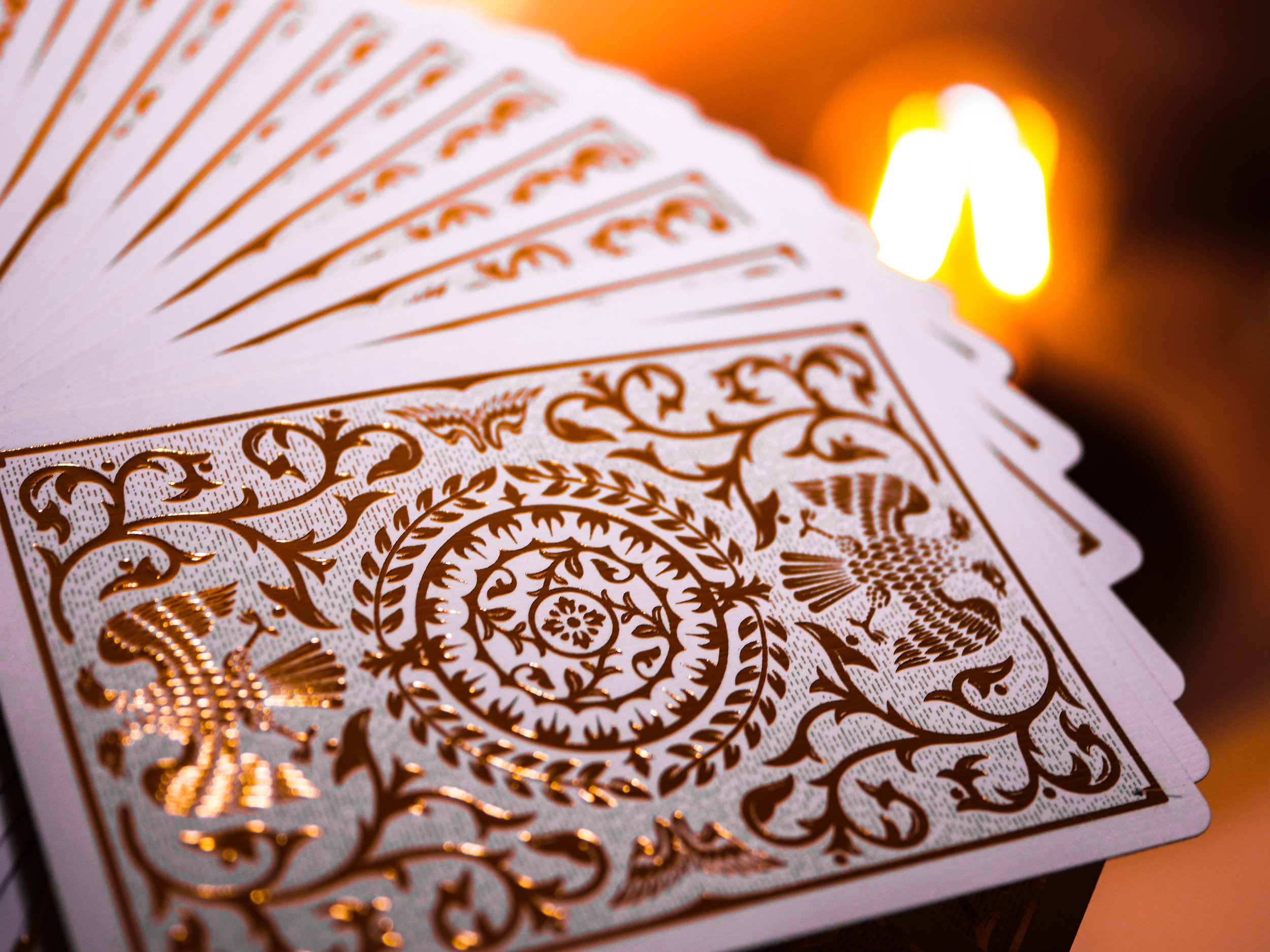 Regalia White Gold Luxury Playing Cards Poker Size Deck Shin Lim Cartamundi