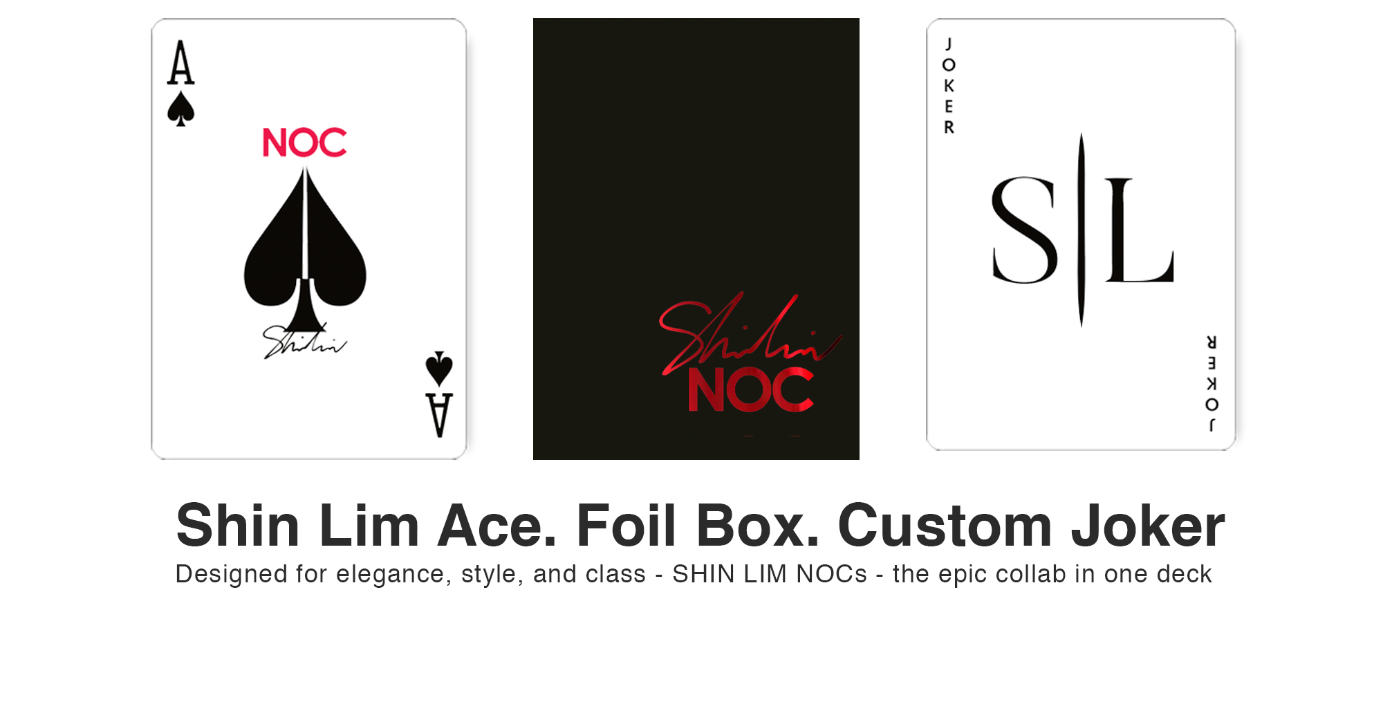 NOC x Shin Lim Playing Cards Poker Size Deck USPCC Custom Limited New Sealed 