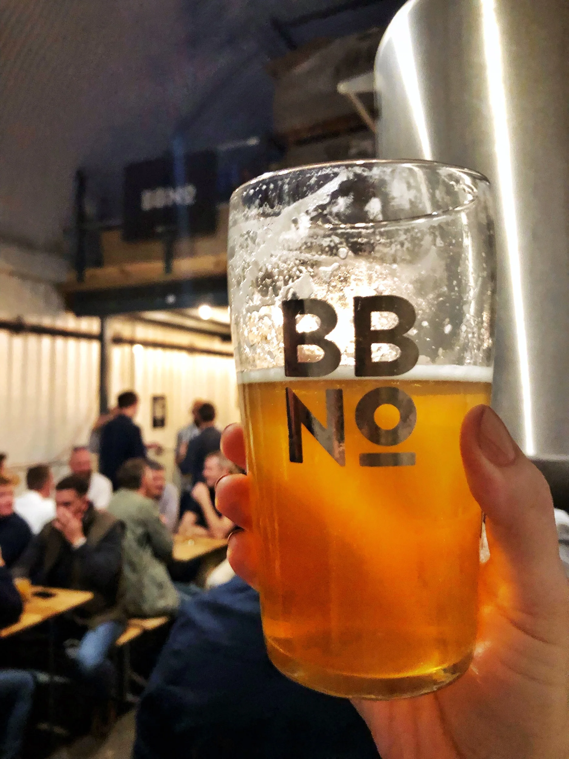An industrial feeling tap room at Brew By Numbers