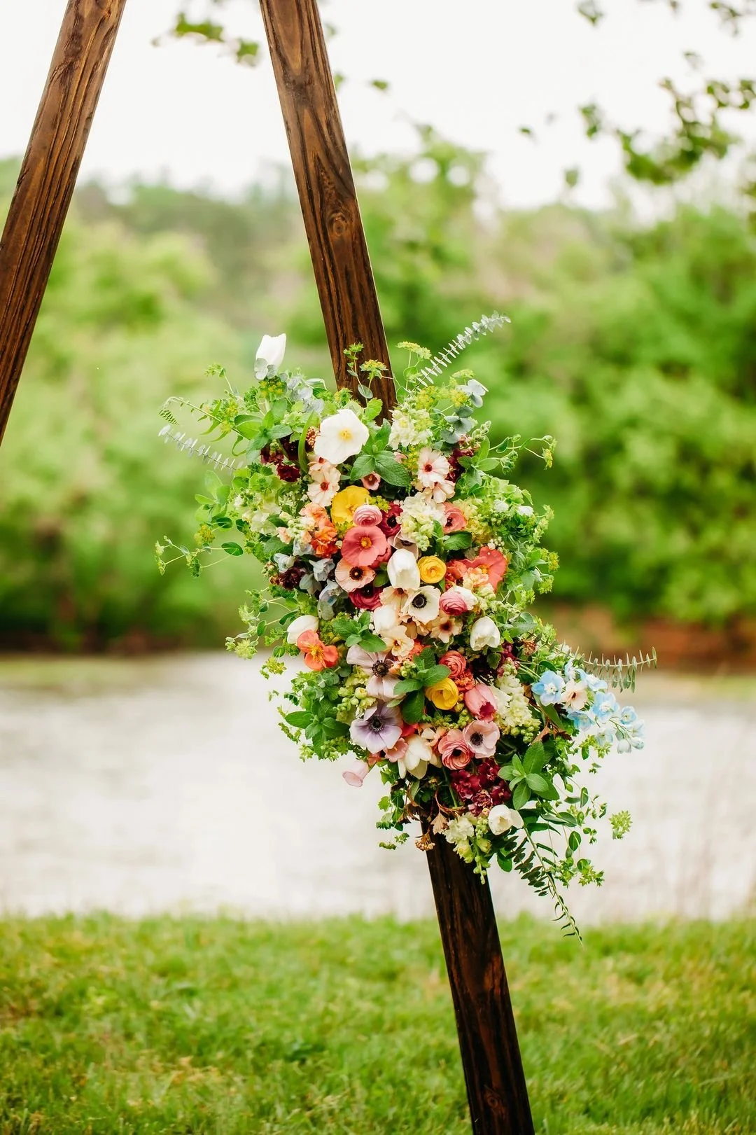  A beautiful arbor installation for a wedding. 
