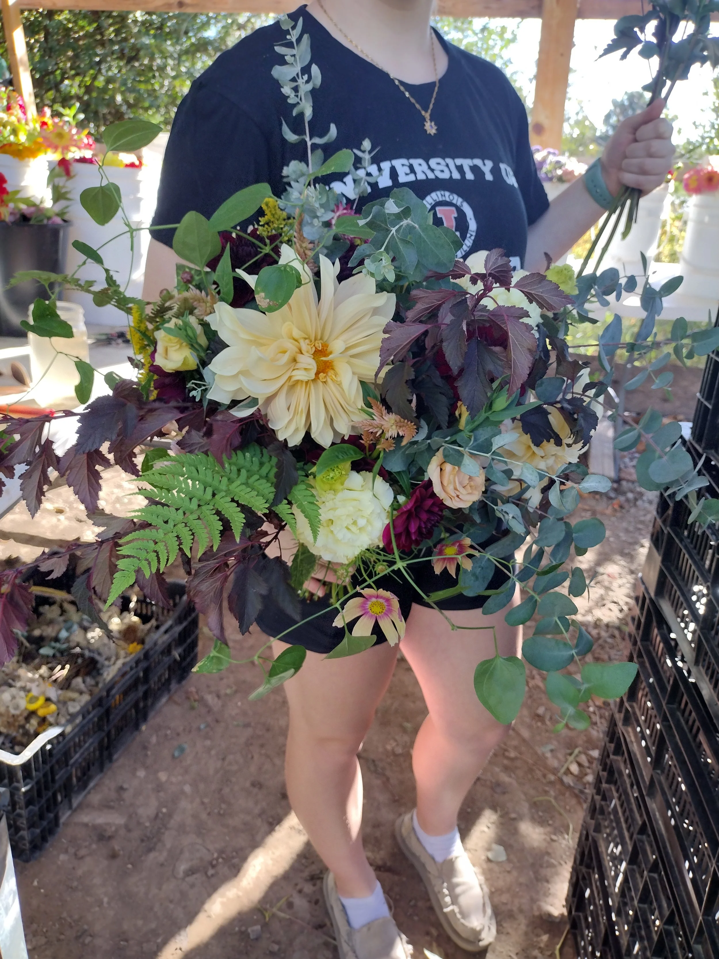  A ‘loose, dramatic, wild-flower’ style bridal bouquet we worked on for one of our brides. 