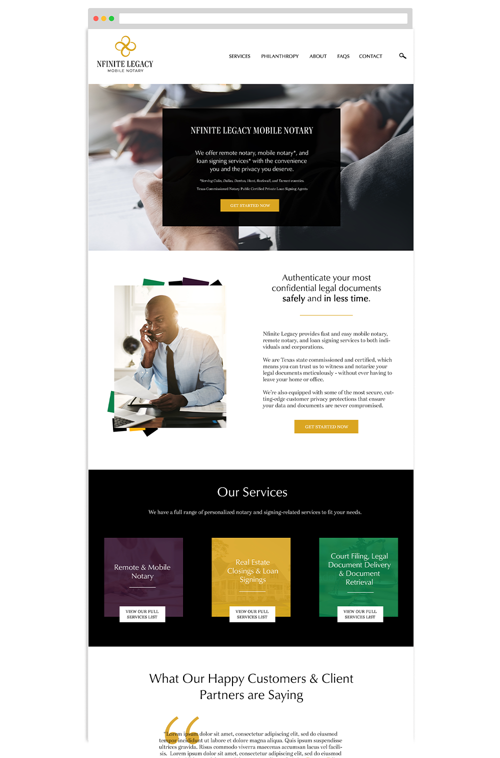 Brand & Web Design - Nfinite Legacy Mobile Notary — Web Design for  Consultants