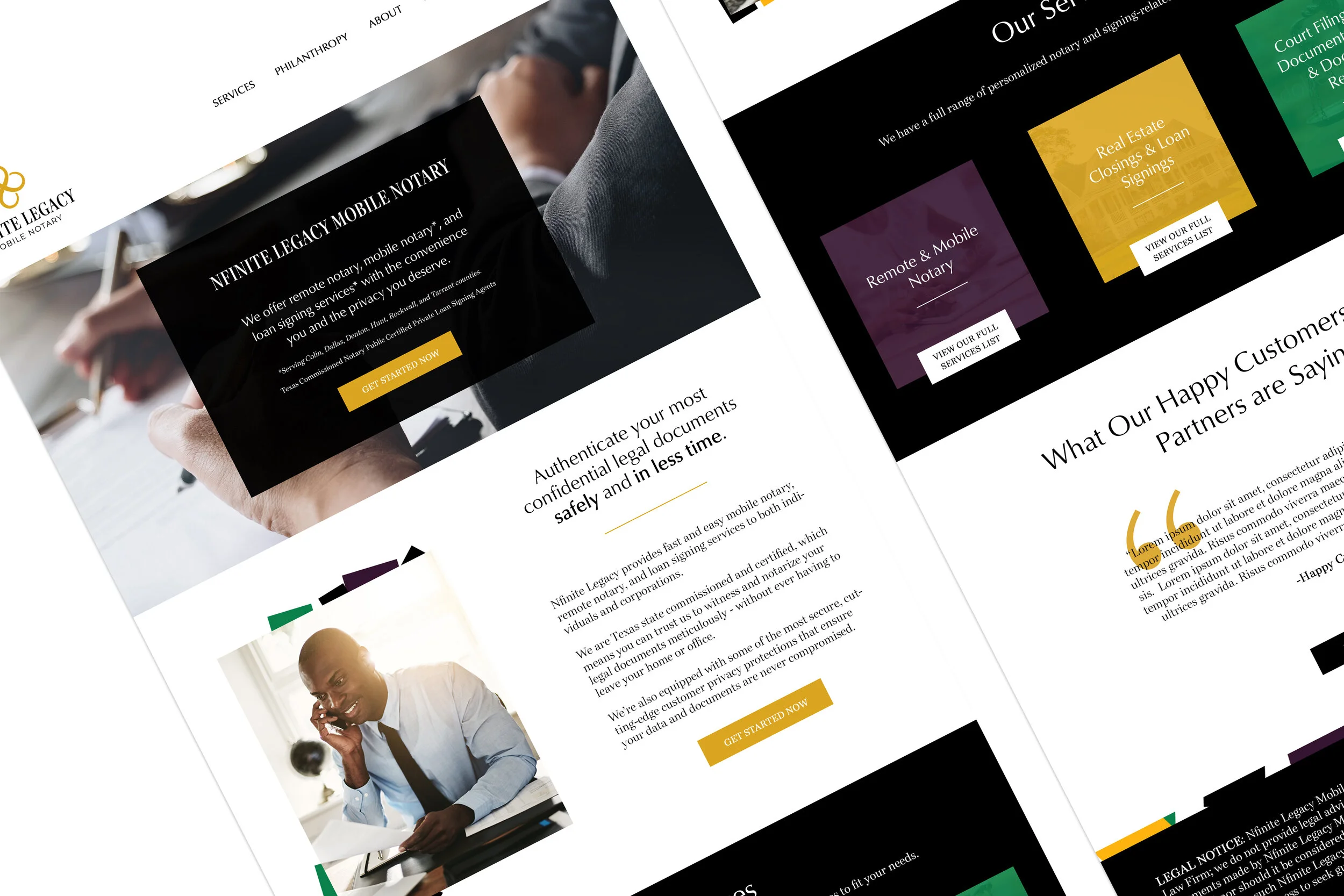 Brand & Web Design - Nfinite Legacy Mobile Notary — Web Design for  Consultants
