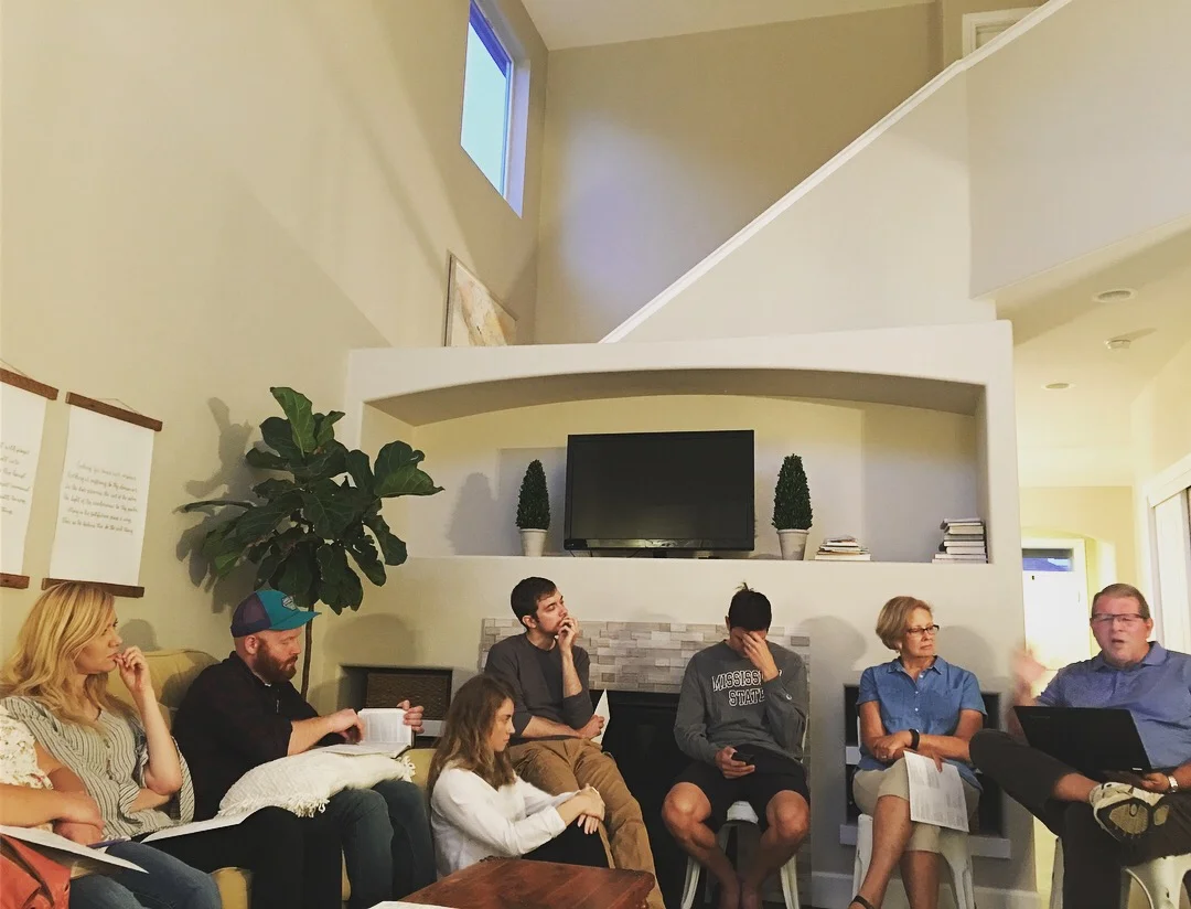 Pastor Gene investing in our church at our weekly home gathering