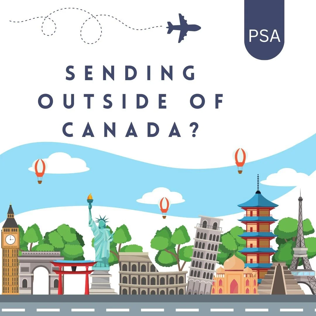 Mailing outside of Canada