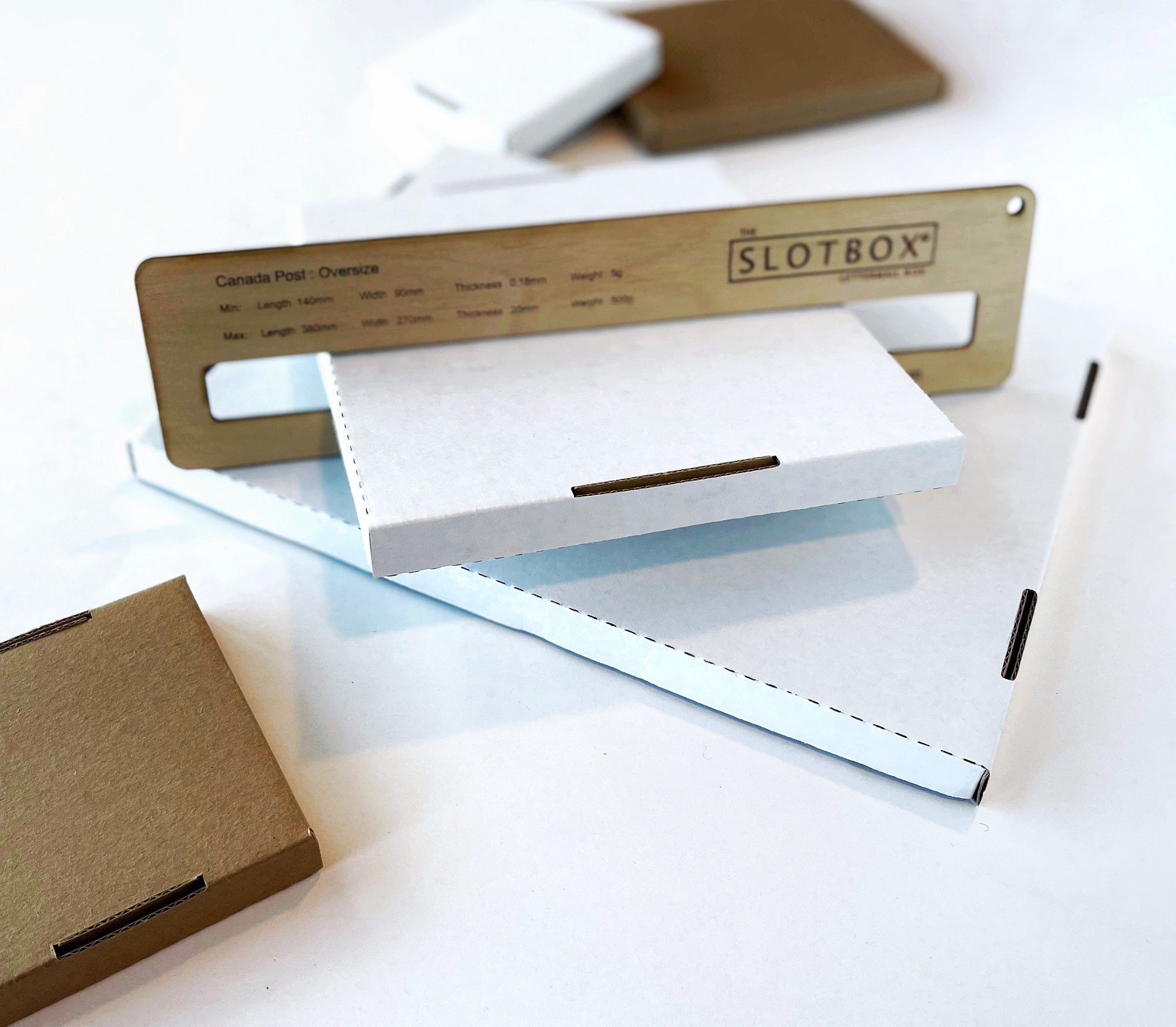 slot template slot of doom shipping friendly Slotbox mini mailer Canada Post oversize lettermail large envelope