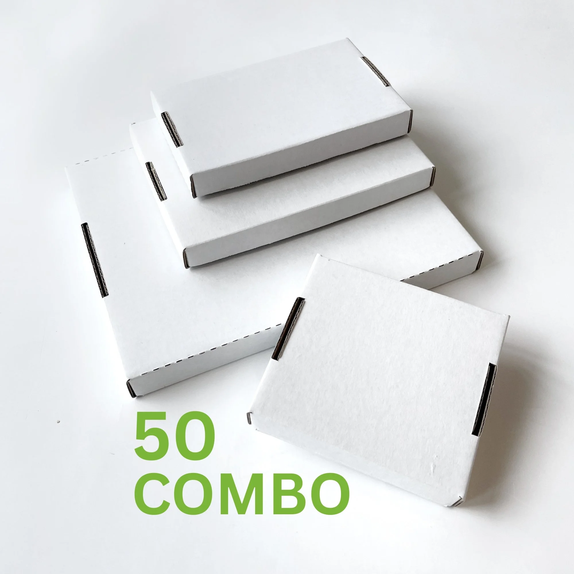 50 Combo: 5 small, 5 small plus, 30 medium, 10 large