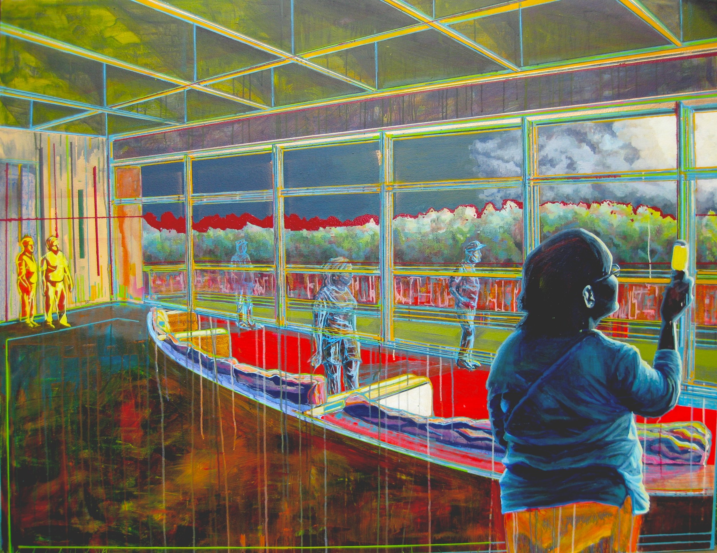 Always Infinity | a crylic, aerosol on canvas | 5'6" x 7’ (SOLD)