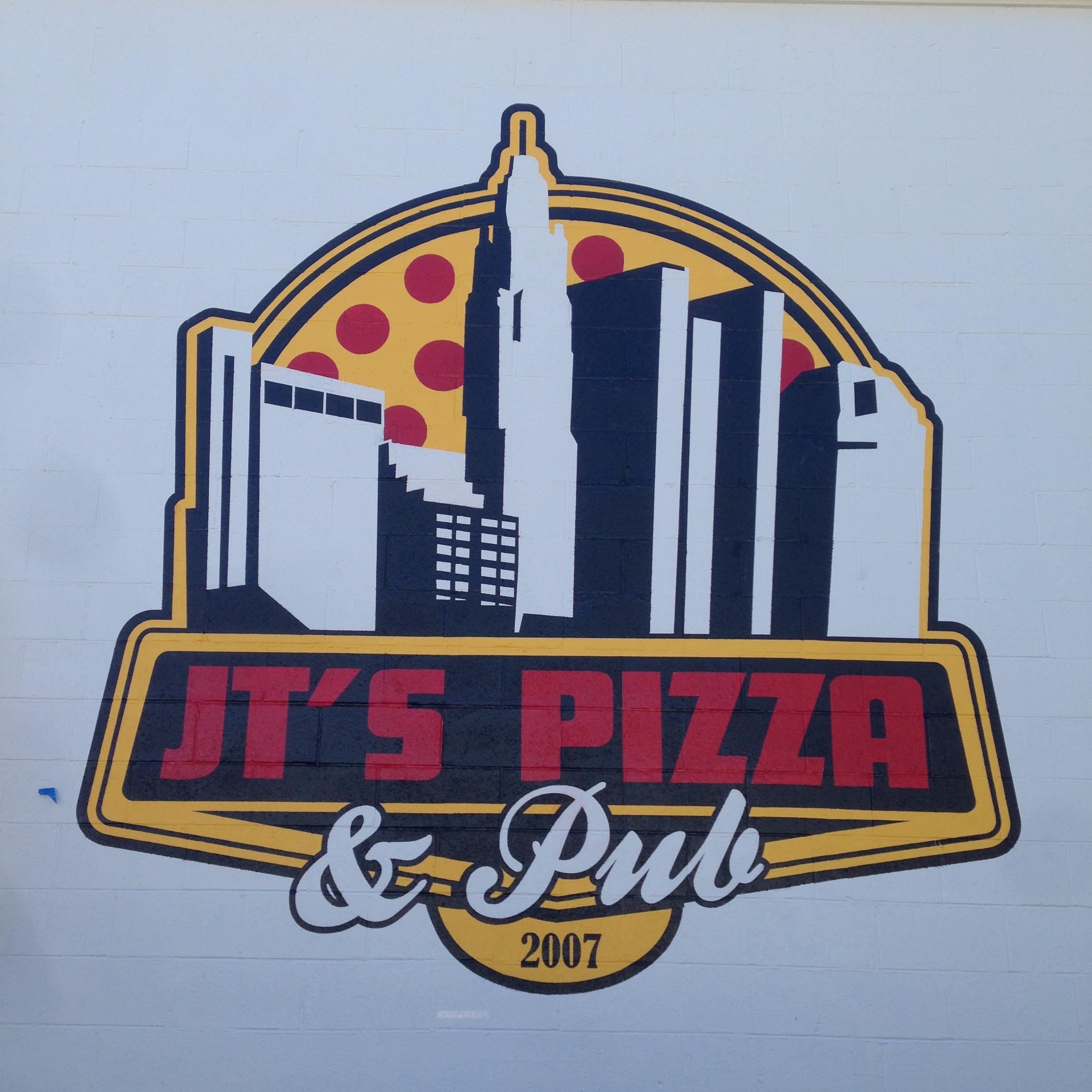 Exterior Logo | latex paint | Jt's Pizza Pub | Columbus, Oh