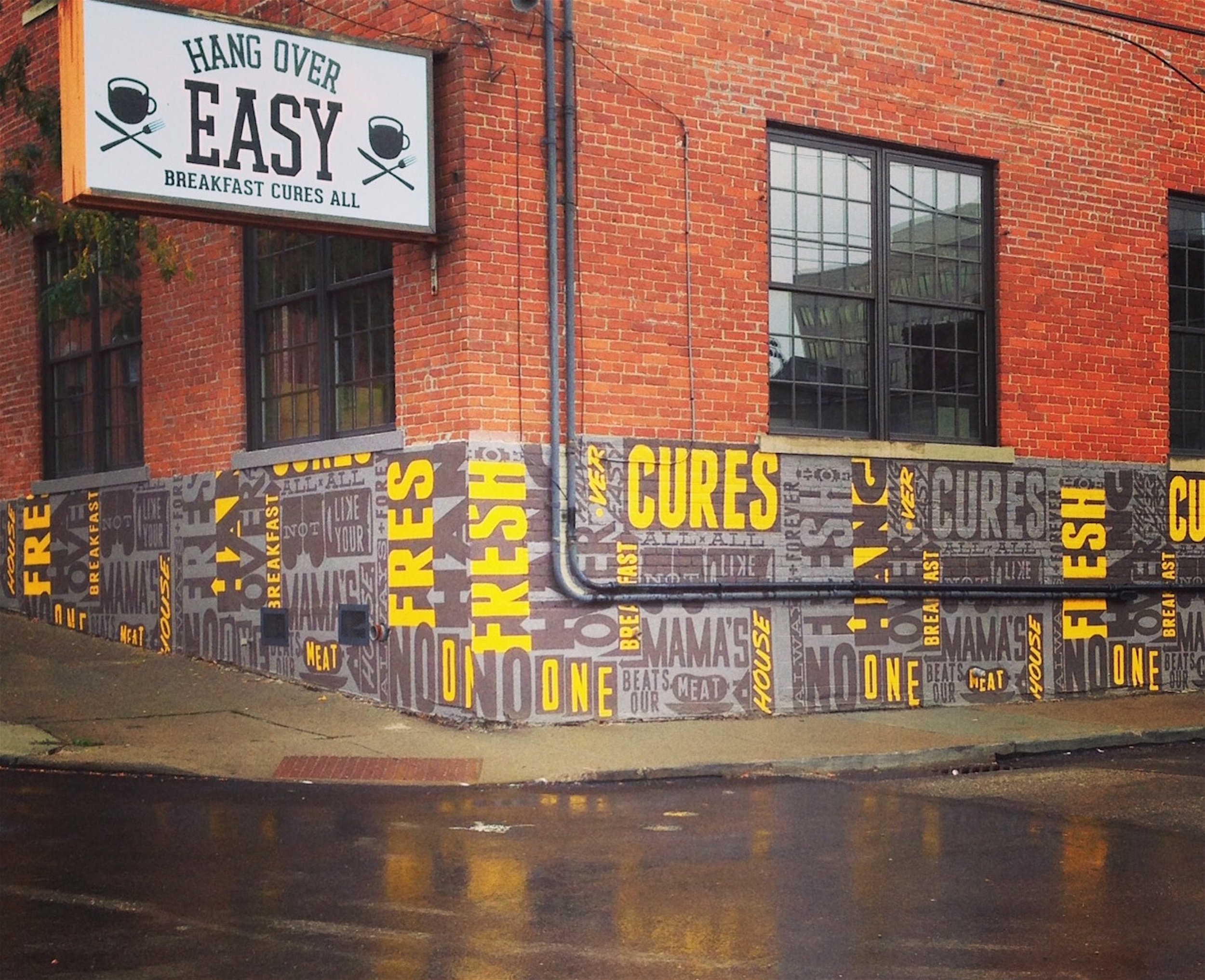 Fresh Cures All | Collaboration with Andrew Kern | Oil Based Enamel | Hang Over Easy Restaurant | Cincinnati, OH
