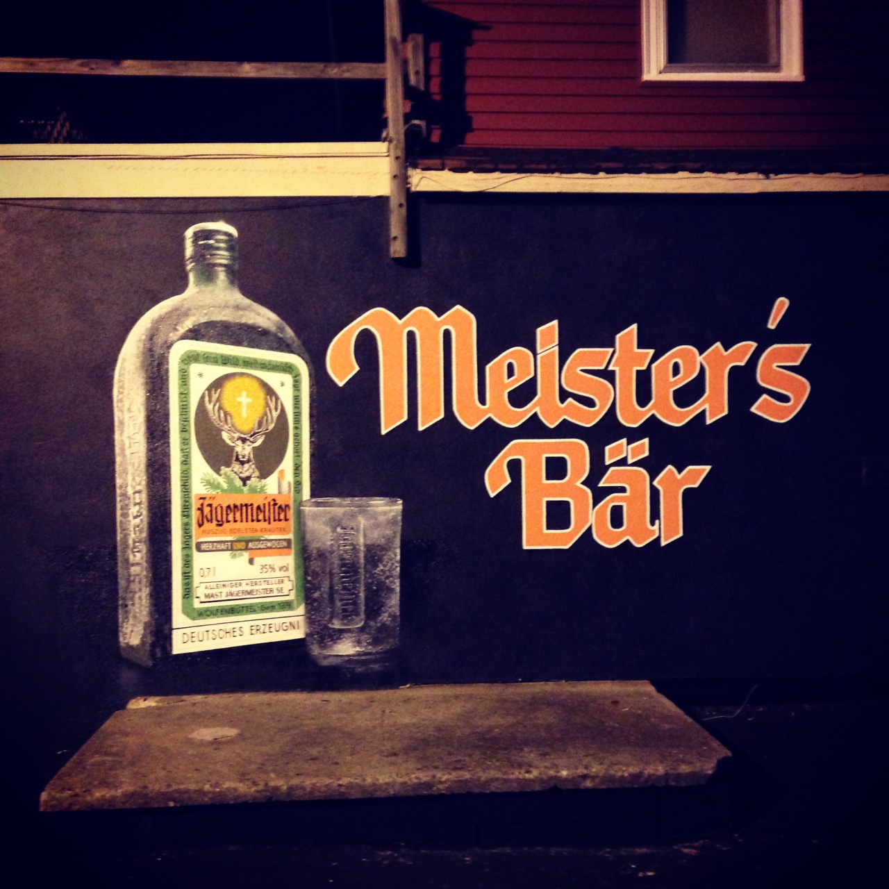 Jaegermeister Mural | Collaboration with Andrew Kern | Enamel and Aerosol | Meister's Bar | Columbus, Oh